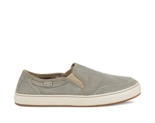 Chaussures Sanuk Tideline Hemp Slip-on Homme - Grise PIYKVD259
